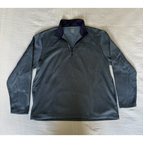 Callaway Men's Blue Quarter Zip Sweater with Pockets Size XL - Picture 4 of 7
